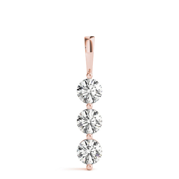 Azelie Three-stone Diamond Pendant