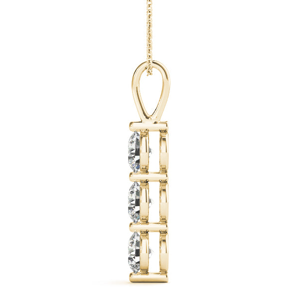 Azelie Three-stone Diamond Pendant