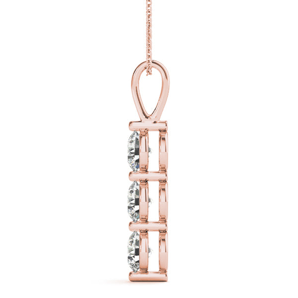 Azelie Three-stone Diamond Pendant