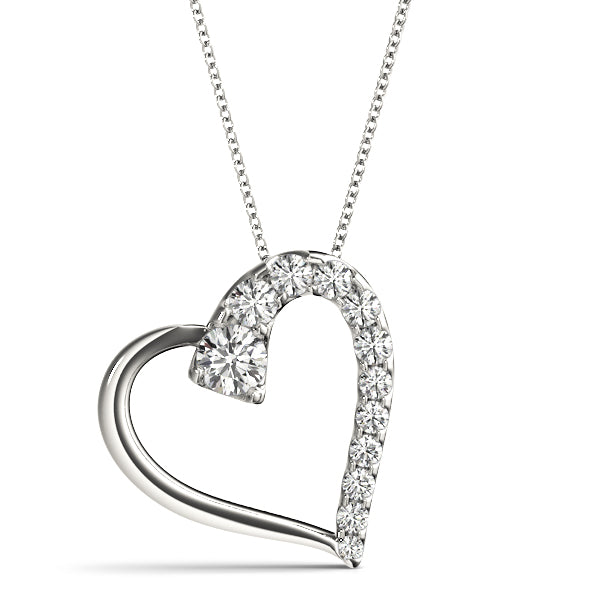 Open Heart Diamond Pendant – 0.99 ct