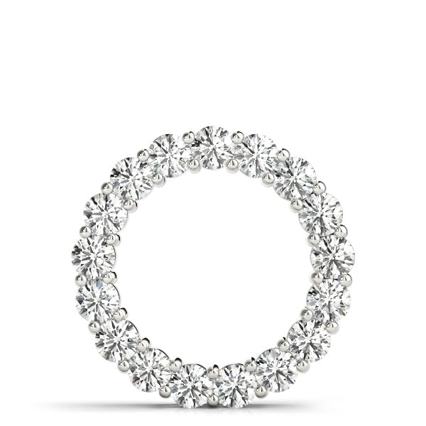Shared-Prong Diamond Circle Pendant – 1.70 ct