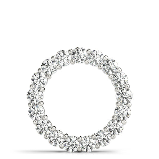 Shared-Prong Diamond Circle Pendant – 1.70 ct