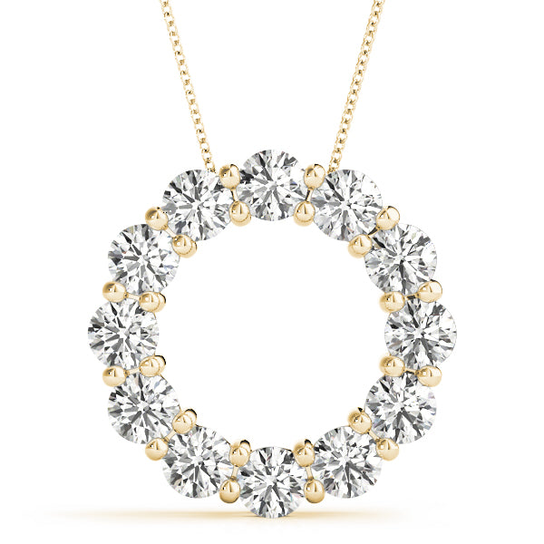 Celandine Circle Diamond Pendant