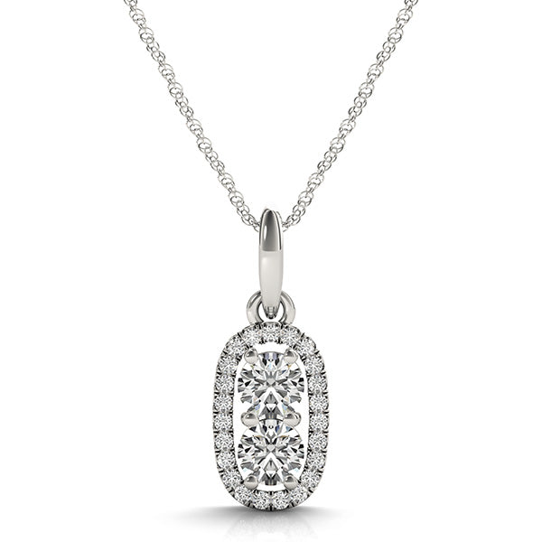 Clarisse Two-stone Diamond Pendant