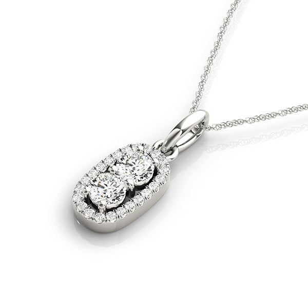 Clarisse Two-stone Diamond Pendant