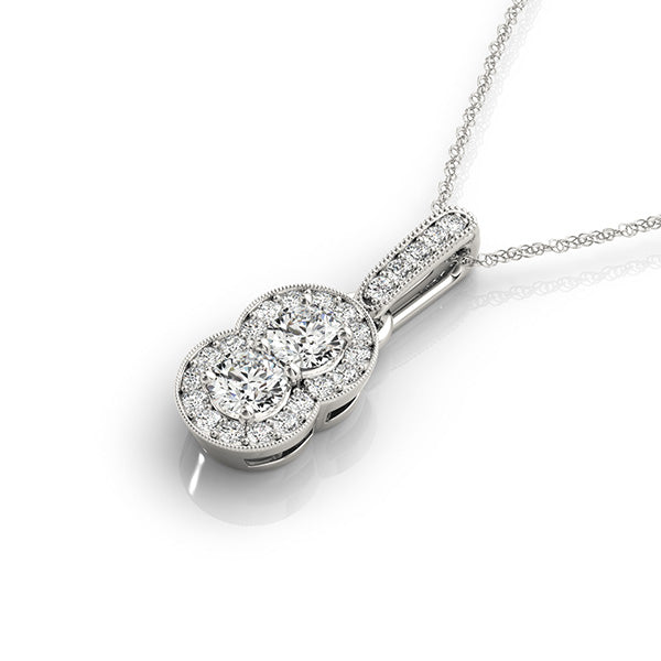 Avelina Two-stone Diamond Pendant