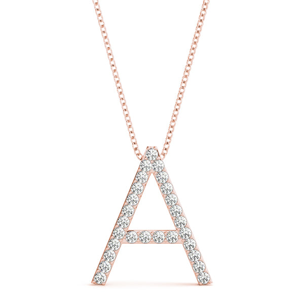 Solene Letter A Diamond Pendant