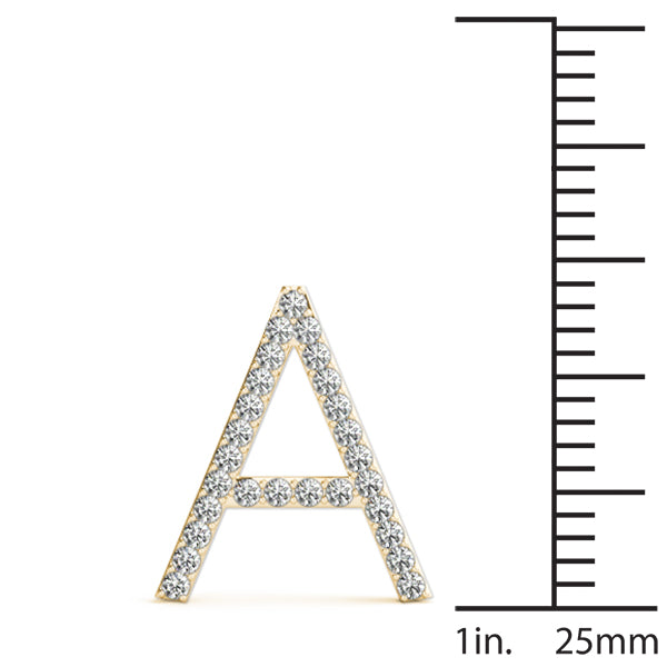 Solene Letter A Diamond Pendant