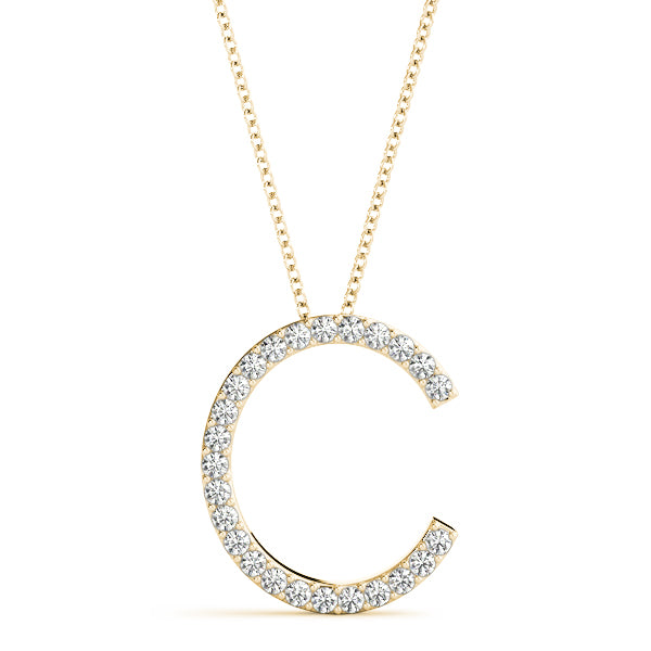 Suzanne Letter C Diamond Pendant
