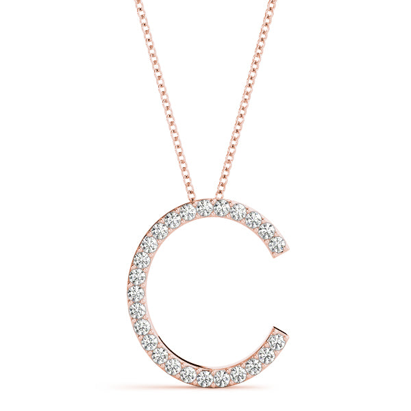 Suzanne Letter C Diamond Pendant