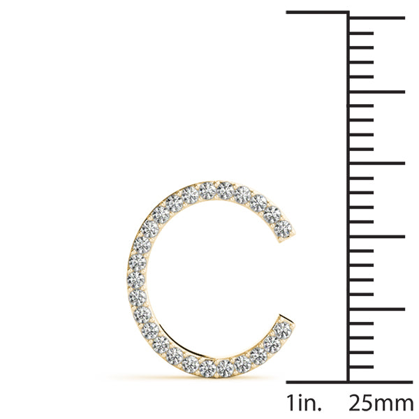 Suzanne Letter C Diamond Pendant
