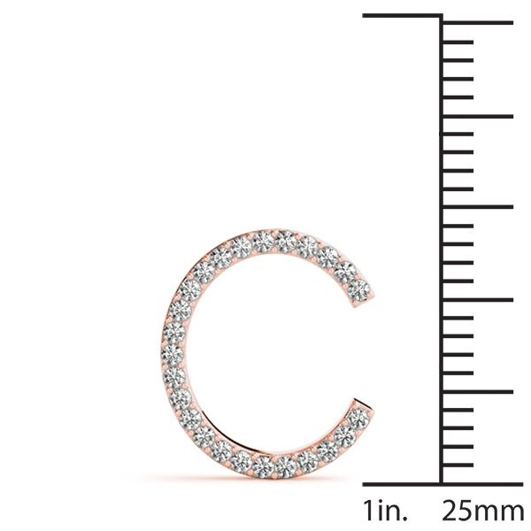 Suzanne Letter C Diamond Pendant
