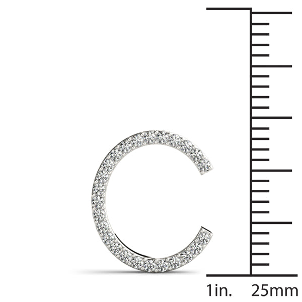 Suzanne Letter C Diamond Pendant