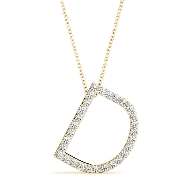 Ione Letter D Diamond Pendant