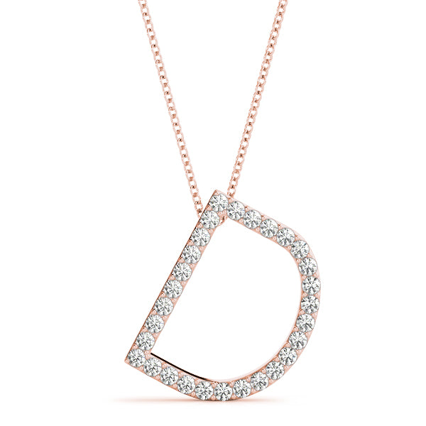 Ione Letter D Diamond Pendant