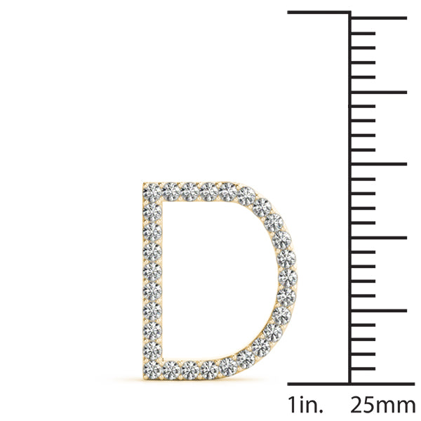 Ione Letter D Diamond Pendant