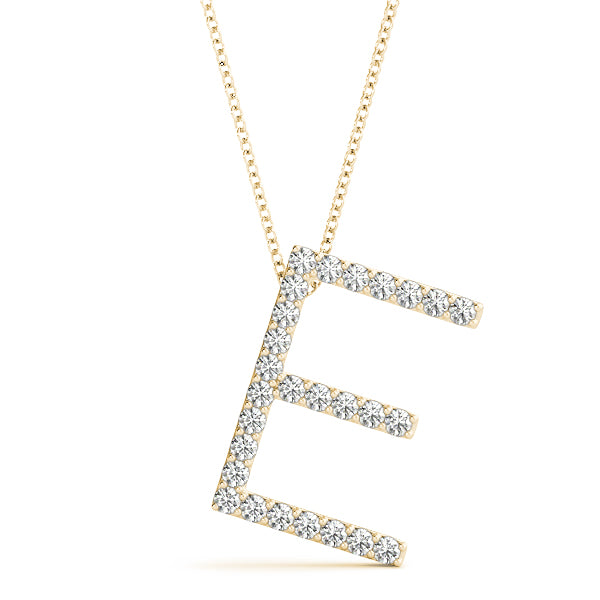 Isolde Letter E Diamond Pendant