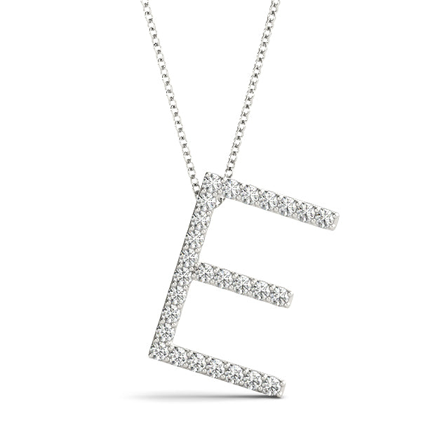 Isolde Letter E Diamond Pendant