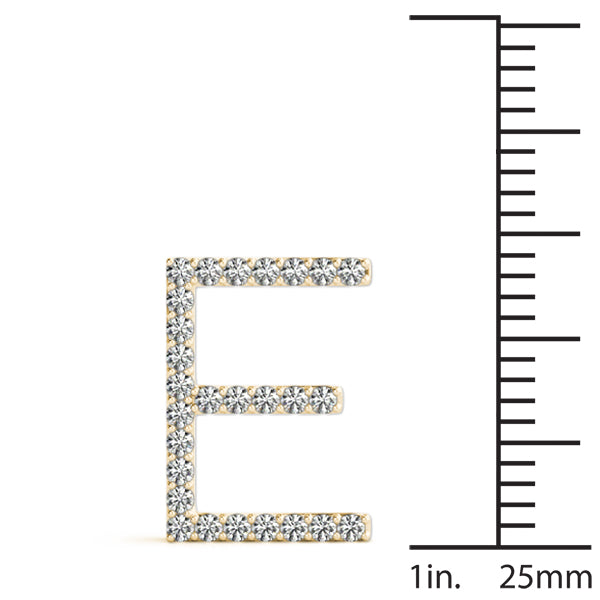 Isolde Letter E Diamond Pendant