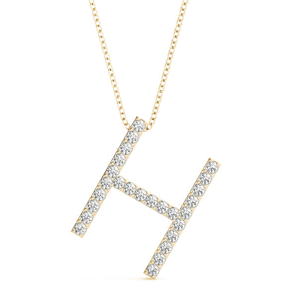 Kalista Letter H Diamond Pendant