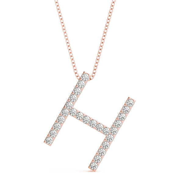 Kalista Letter H Diamond Pendant