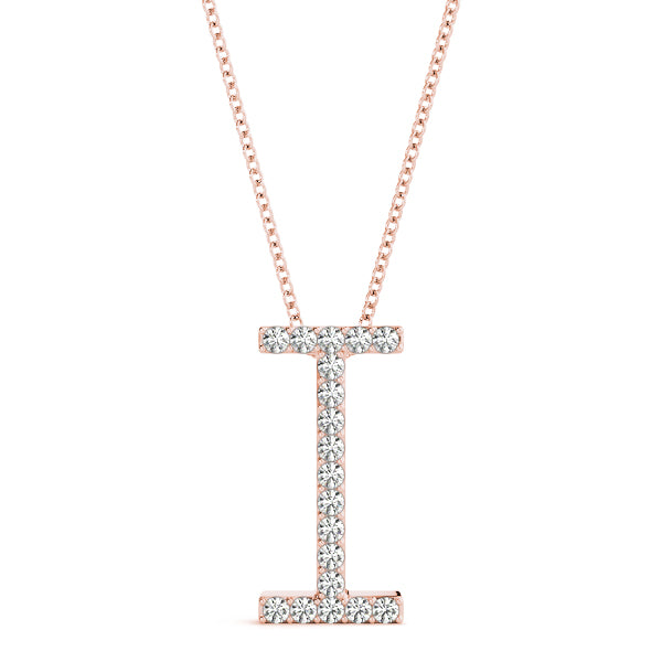 Kerensa Letter I Diamond Pendant