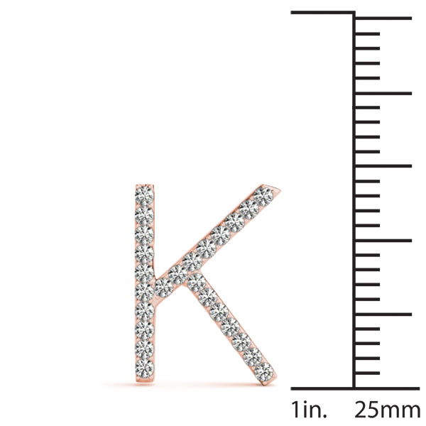 Yasmine Letter K Diamond Pendant