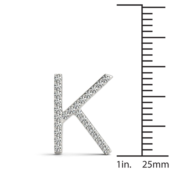 Yasmine Letter K Diamond Pendant