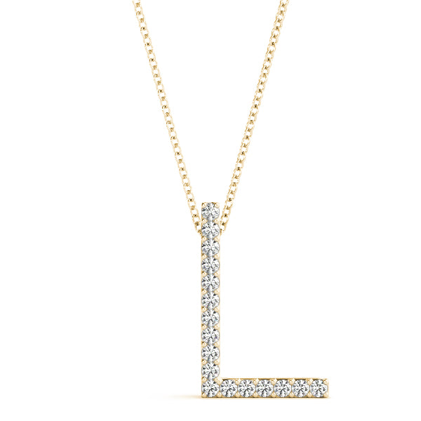 Leocadia Letter L Diamond Pendant