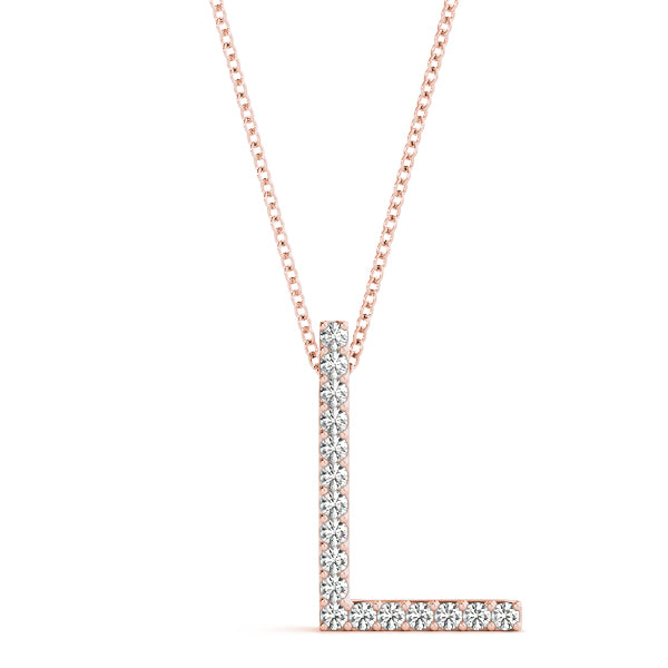 Leocadia Letter L Diamond Pendant