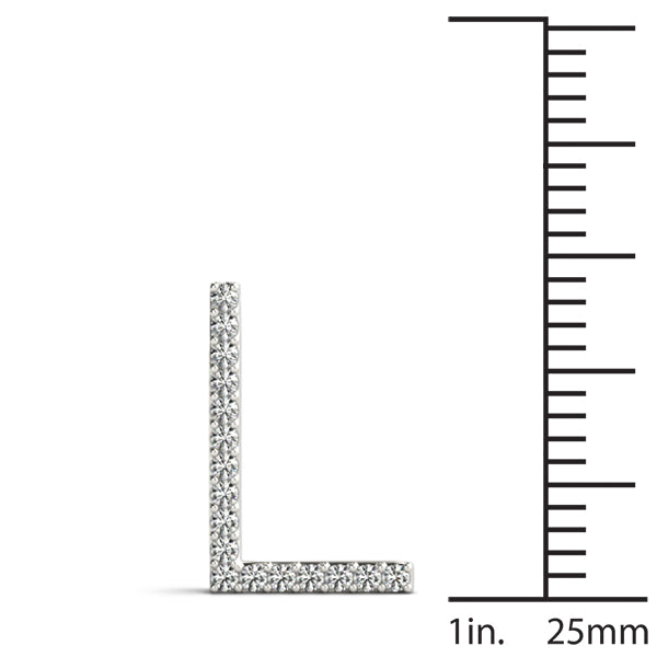 Leocadia Letter L Diamond Pendant