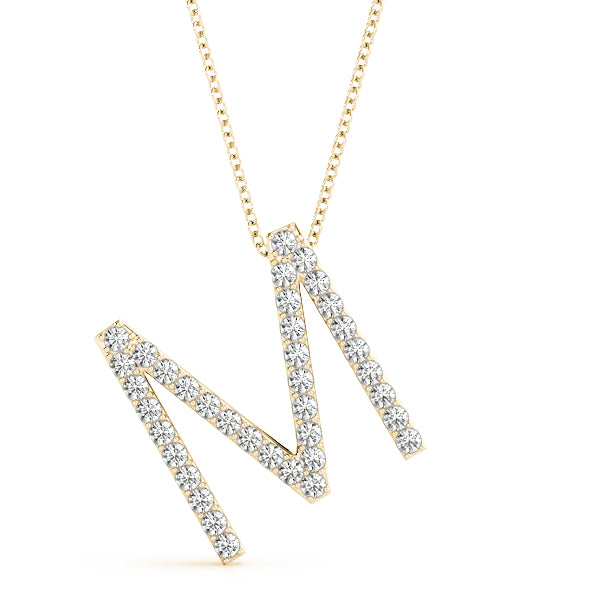 Lilias Letter M Diamond Pendant