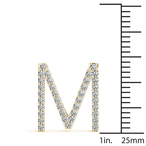 Lilias Letter M Diamond Pendant