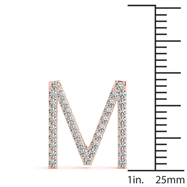 Lilias Letter M Diamond Pendant
