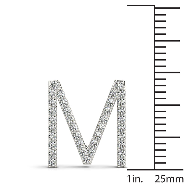 Lilias Letter M Diamond Pendant