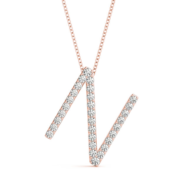 Linnea Letter N Diamond Pendant