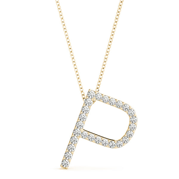 Lumina Letter P Diamond Pendant