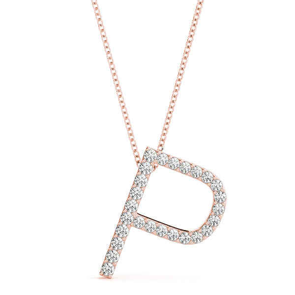 Lumina Letter P Diamond Pendant