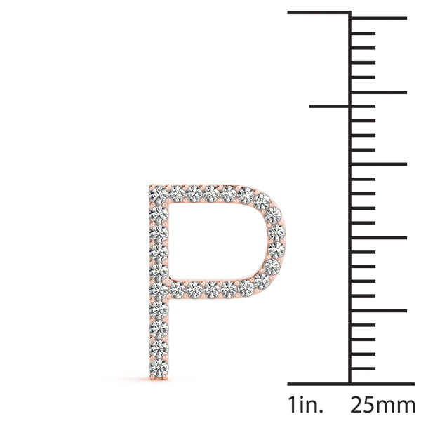 Lumina Letter P Diamond Pendant