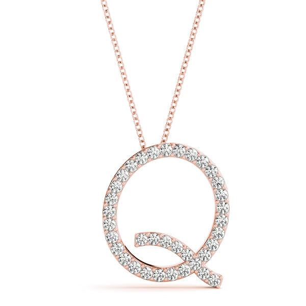 Maristella Letter Q Diamond Pendant