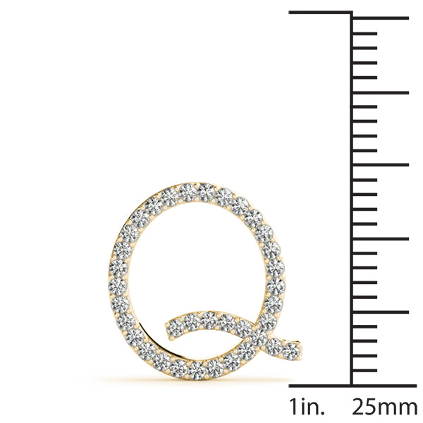 Maristella Letter Q Diamond Pendant