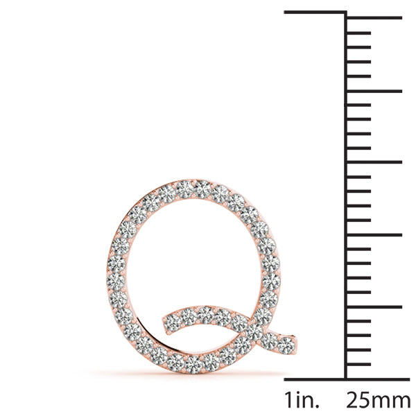 Maristella Letter Q Diamond Pendant