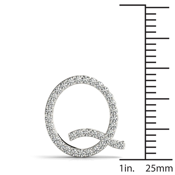 Maristella Letter Q Diamond Pendant