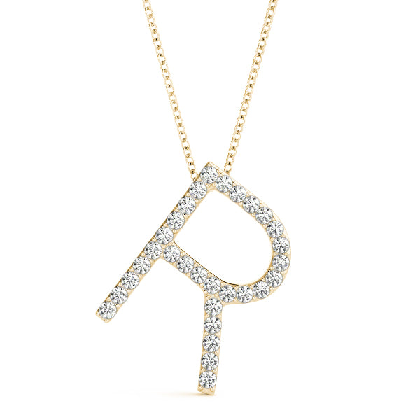 Meliora Letter R Diamond Pendant