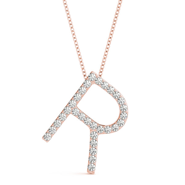 Meliora Letter R Diamond Pendant