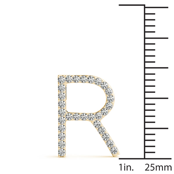 Meliora Letter R Diamond Pendant