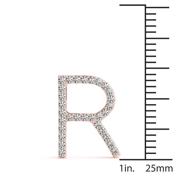 Meliora Letter R Diamond Pendant