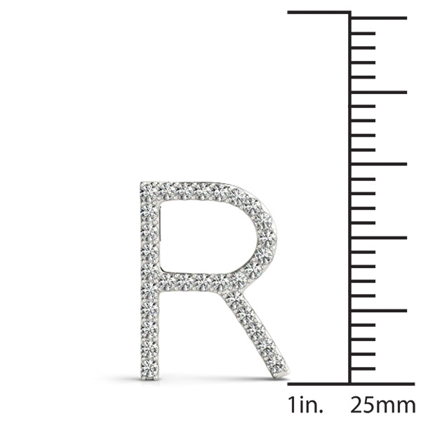 Meliora Letter R Diamond Pendant