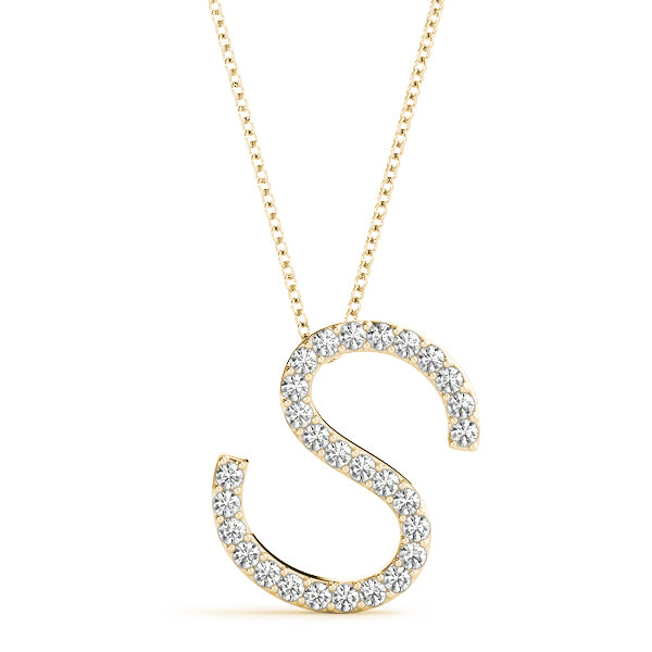 Melisande Letter S Diamond Pendant