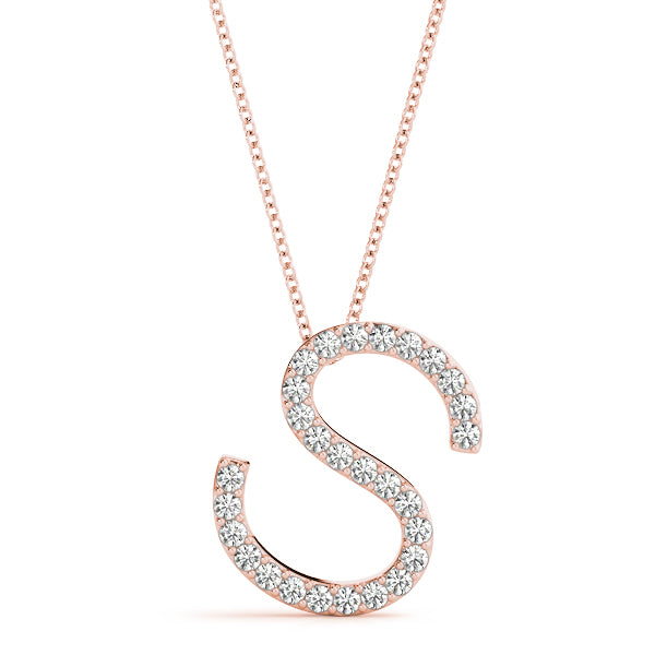 Melisande Letter S Diamond Pendant